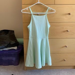 Halter, caged back dress